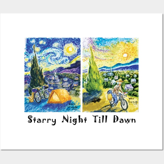 Starry Night Till Dawn Wall Art by Yong Toon